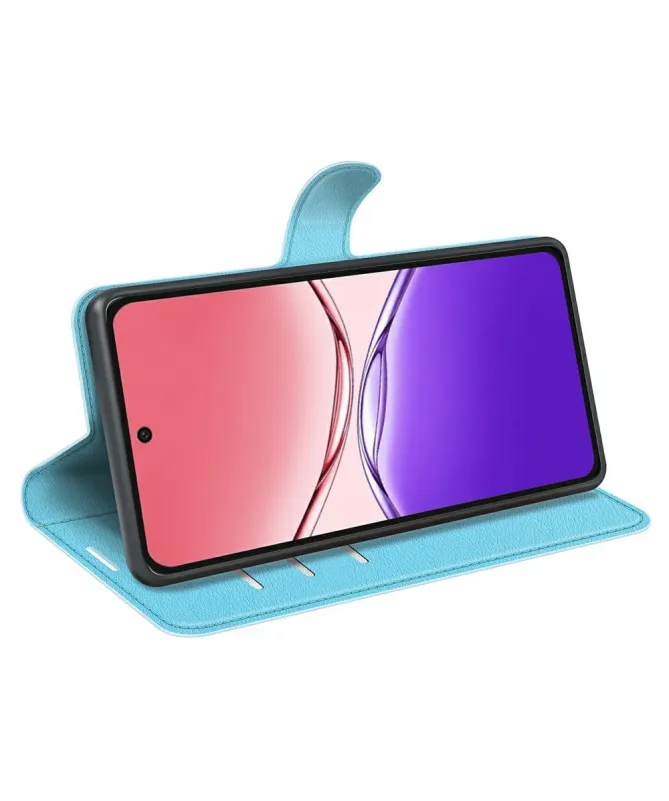 Housse Oppo A5 Pro 5G / 4G Portefeuille Style Cuir Litchi | CLASSIC