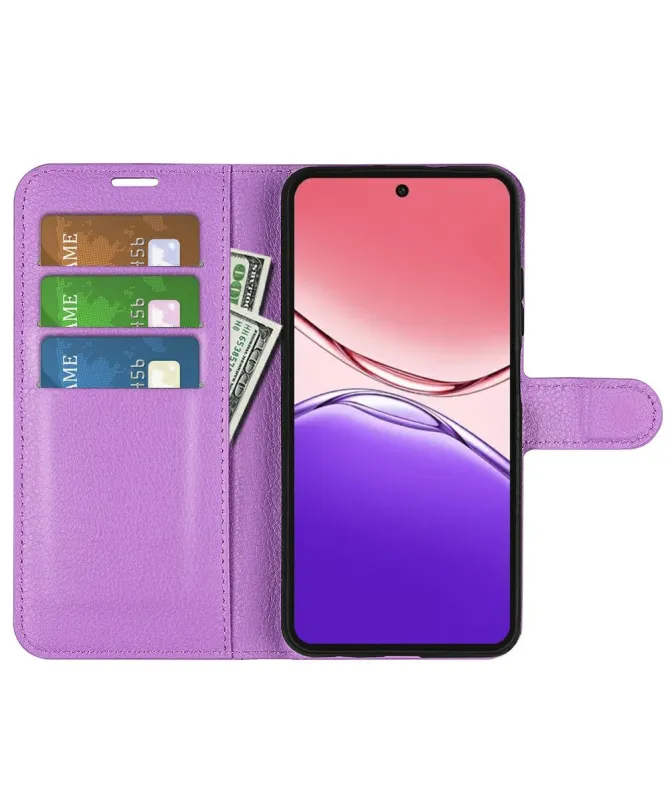 Housse Oppo A5 Pro 5G / 4G Portefeuille Style Cuir Litchi | CLASSIC
