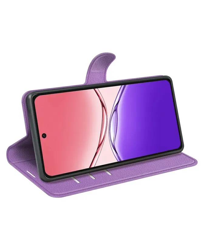 Housse Oppo A5 Pro 5G / 4G Portefeuille Style Cuir Litchi | CLASSIC