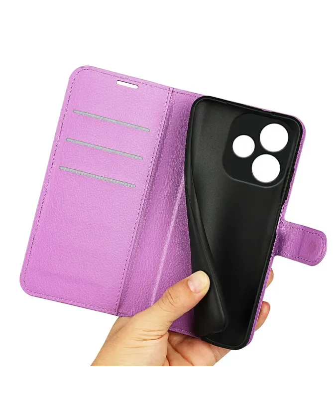 Housse Oppo A5 Pro 5G / 4G Portefeuille Style Cuir Litchi | CLASSIC