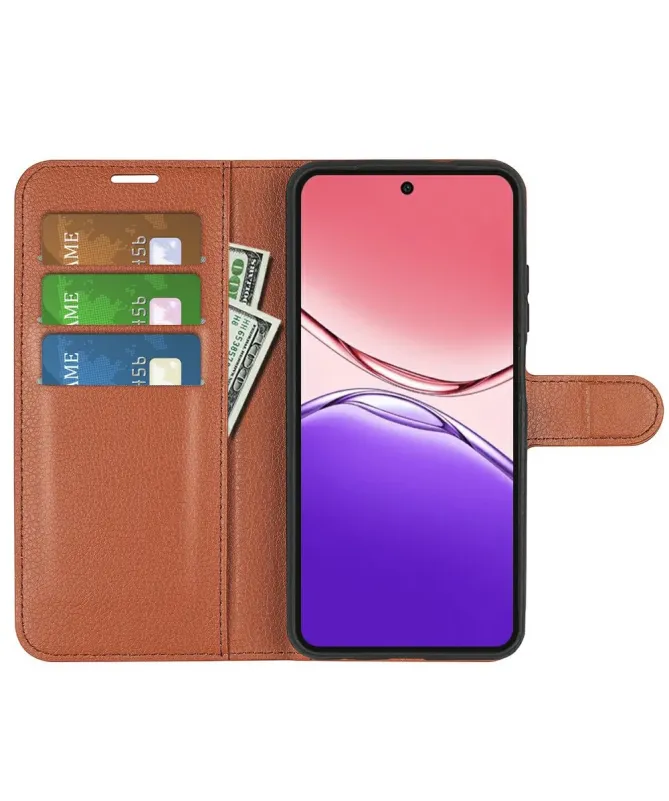 Housse Oppo A5 Pro 5G / 4G Portefeuille Style Cuir Litchi | CLASSIC