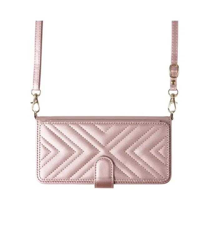 Housse Oppo A5 Pro 5G / 4G Bandoulière Matelassée Portefeuille Intégré