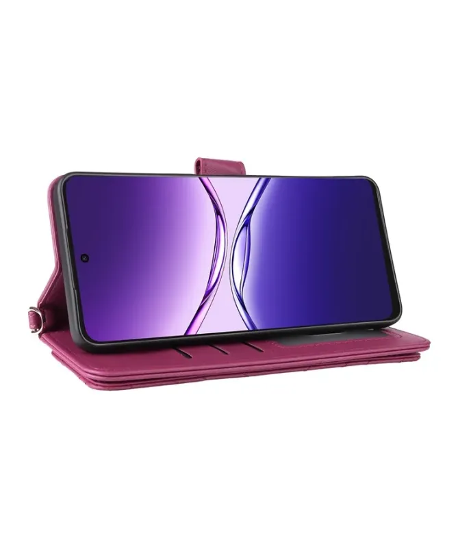 Housse Oppo A5 Pro 5G / 4G Bandoulière Matelassée Portefeuille Intégré