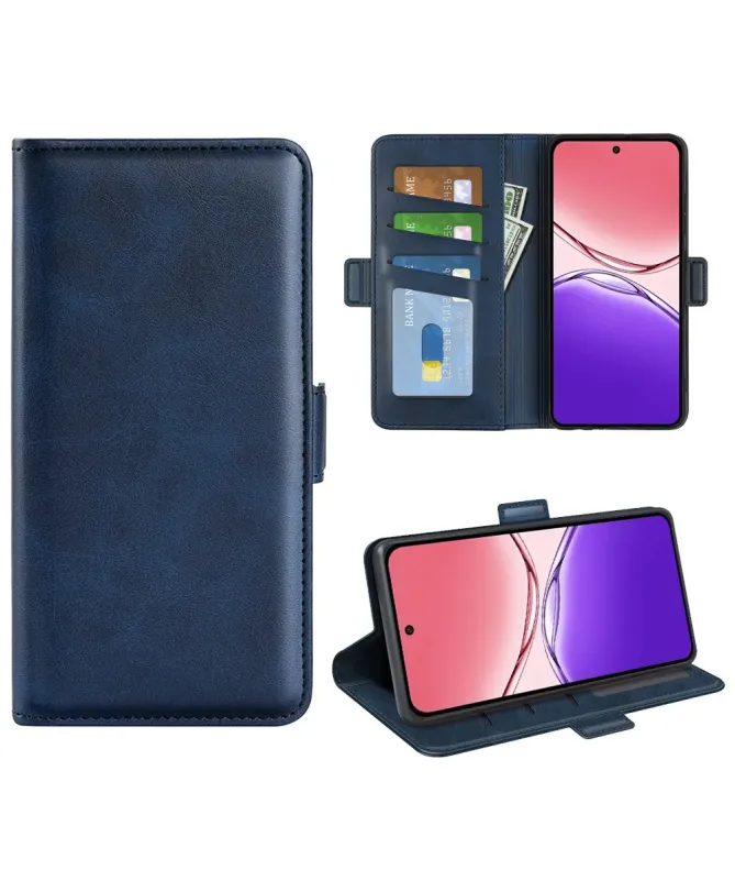 Étui Oppo A5 Pro 5G / 4G portefeuille revêtement simili cuir mat