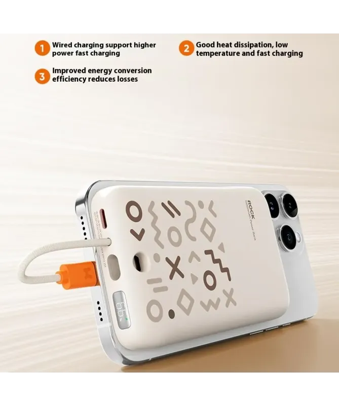 Batterie Externe Magnétique 10000mAh avec Câble Intégré | POP