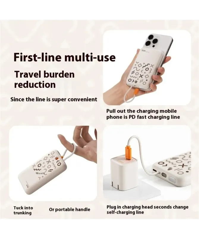 Batterie Externe Magnétique 10000mAh avec Câble Intégré | POP