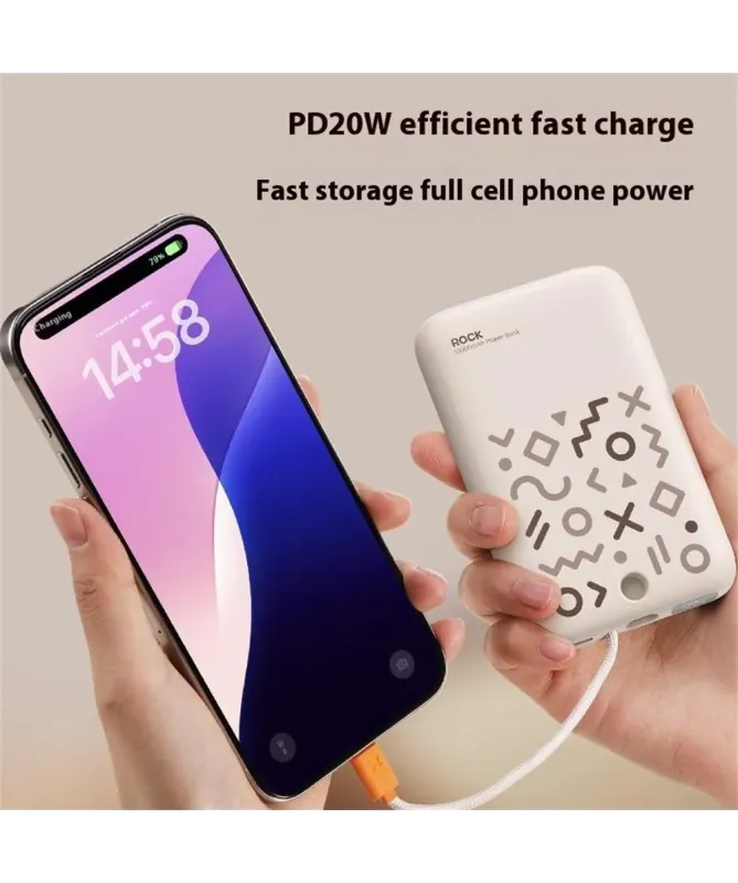 Batterie Externe Magnétique 10000mAh avec Câble Intégré | POP