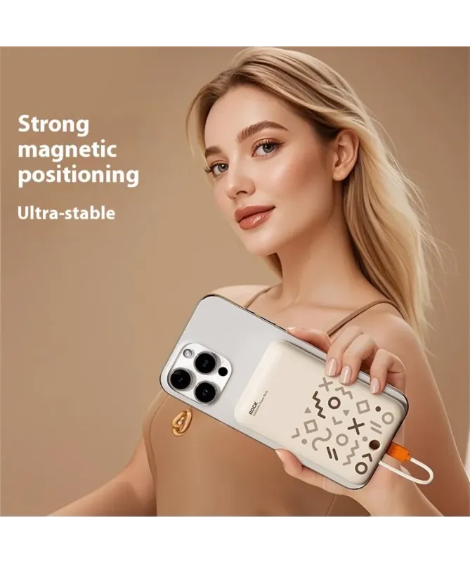 Batterie Externe Magnétique 10000mAh avec Câble Intégré | POP