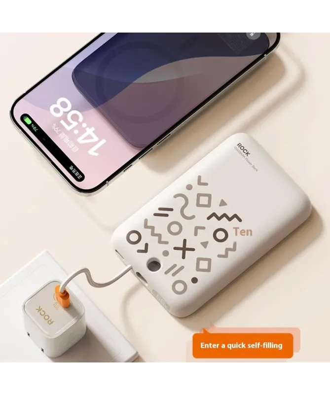 Batterie Externe Magnétique 10000mAh avec Câble Intégré | POP