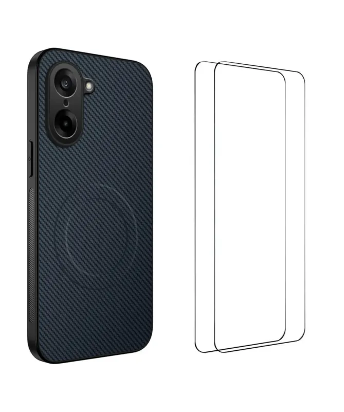Pack Protection OnePlus Nord CE5 Fibre de Carbone Magnétique