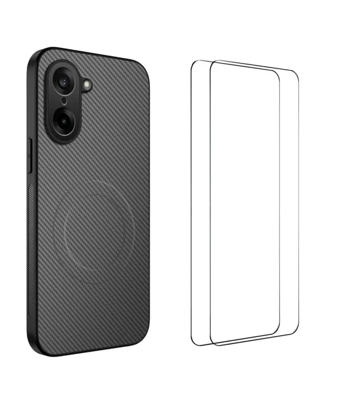 Pack Protection OnePlus Nord CE5 Fibre de Carbone Magnétique