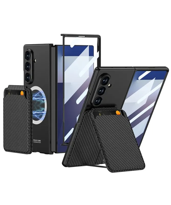 Coque Samsung Galaxy Z Fold 7 Magnétique avec Porte-Carte Détachable |