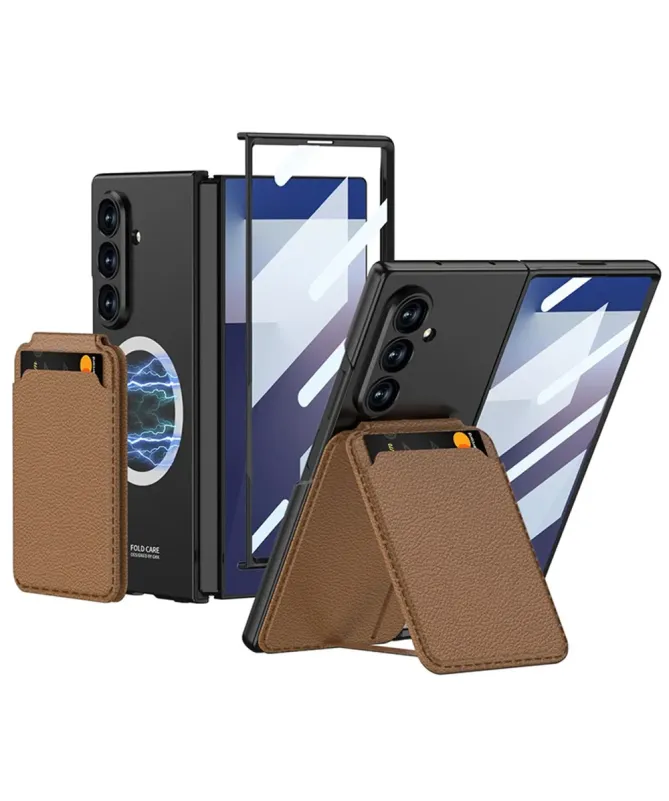 Coque Samsung Galaxy Z Fold 7 Magnétique avec Porte-Carte Détachable |