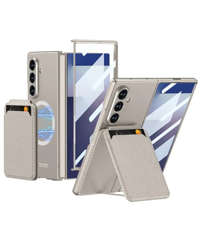Coque Samsung Galaxy Z Fold 7 Magnétique avec Porte-Carte Détachable |