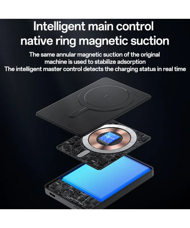 Batterie Externe Magnétique avec Câble et Support | VOLT