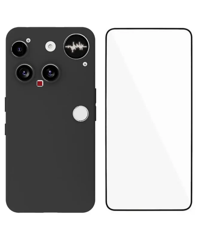 Coque Noire Mat Nothing Phone (3) avec Verre Trempé