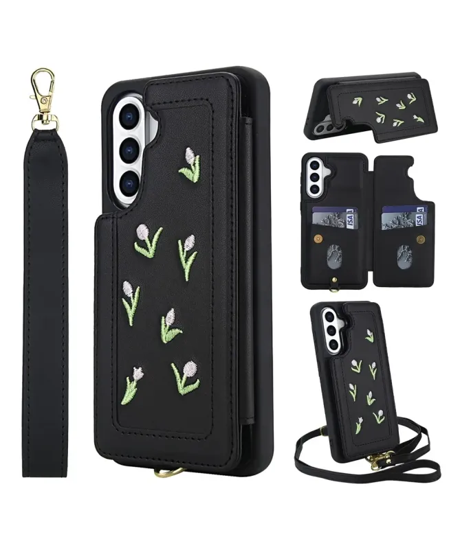 Coque Samsung Galaxy S25 Plus / S24 Plus Tulipes avec Lanière | VELYA
