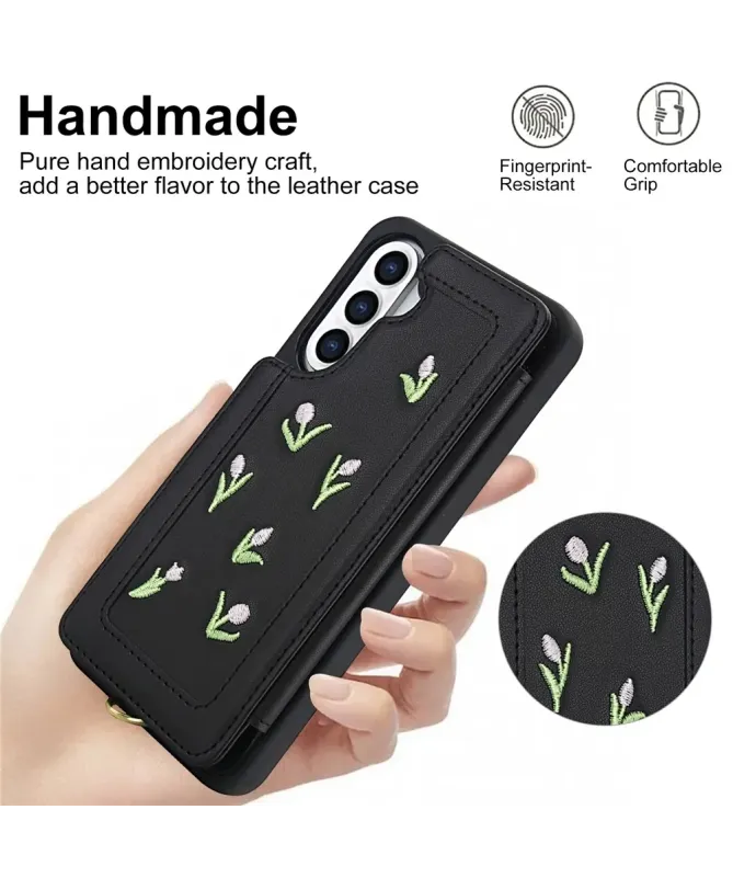 Coque Samsung Galaxy S25 Plus / S24 Plus Tulipes avec Lanière | VELYA