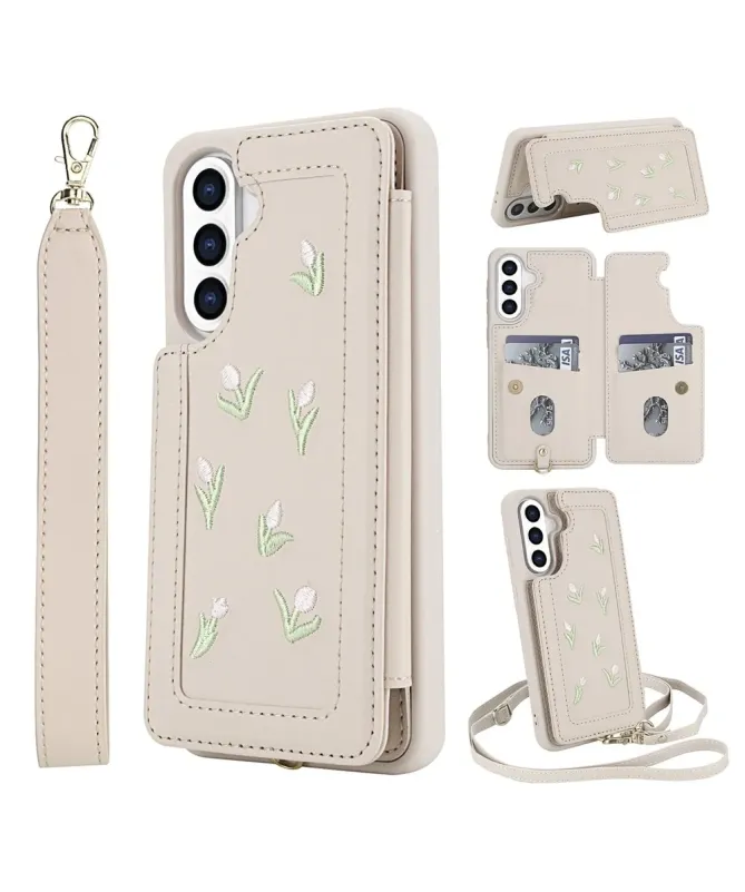Coque Samsung Galaxy S25 Plus / S24 Plus Tulipes avec Lanière | VELYA