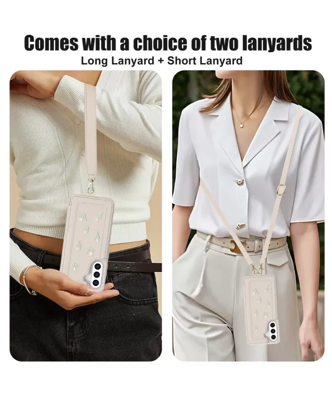 Coque Samsung Galaxy S25 Plus / S24 Plus Tulipes avec Lanière | VELYA