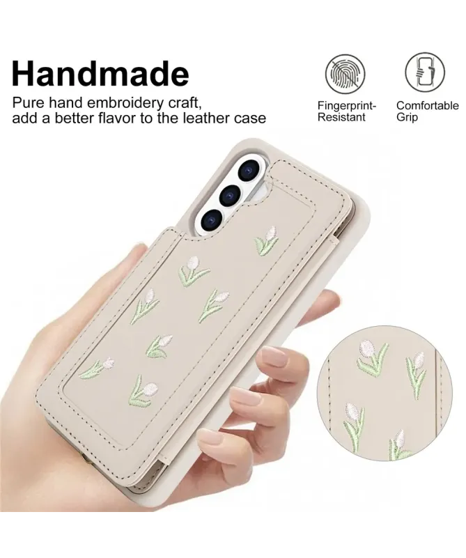 Coque Samsung Galaxy S25 Plus / S24 Plus Tulipes avec Lanière | VELYA