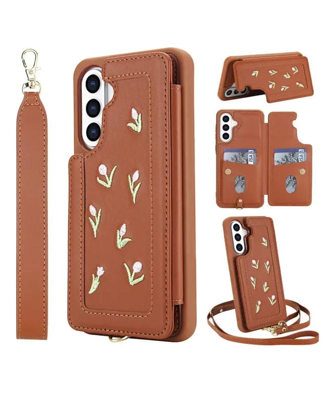 Coque Samsung Galaxy S25 Plus / S24 Plus Tulipes avec Lanière | VELYA