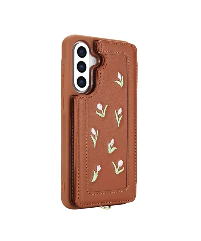 Coque Samsung Galaxy S25 Plus / S24 Plus Tulipes avec Lanière | VELYA