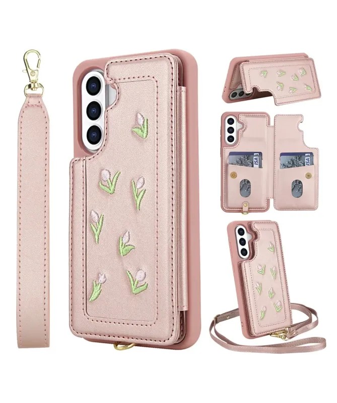 Coque Samsung Galaxy S25 Plus / S24 Plus Tulipes avec Lanière | VELYA