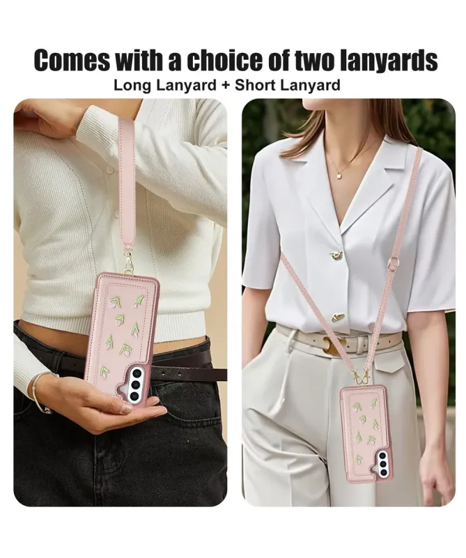 Coque Samsung Galaxy S25 Plus / S24 Plus Tulipes avec Lanière | VELYA