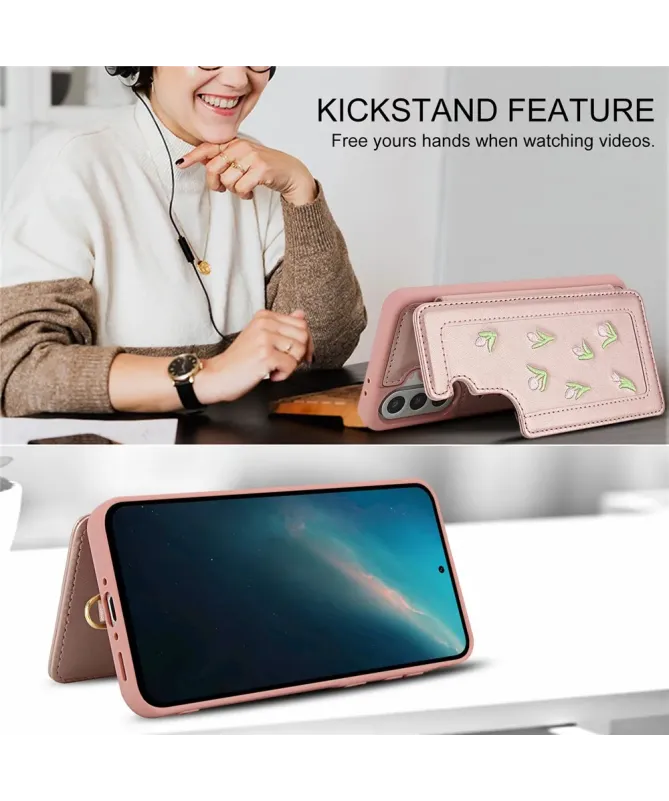 Coque Samsung Galaxy S25 Plus / S24 Plus Tulipes avec Lanière | VELYA