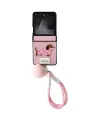 Coque Samsung Galaxy Z Flip 7 Chien Rose | Effet Litchi