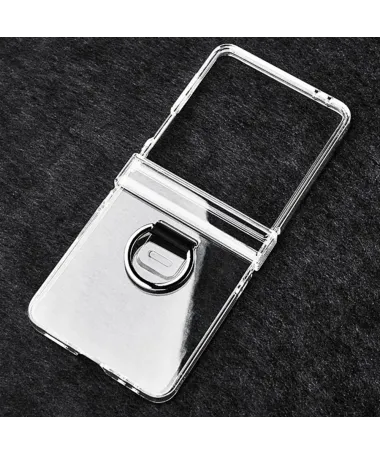 Coque Samsung Galaxy Z Flip 7 Transparente avec Anneau et Protection C
