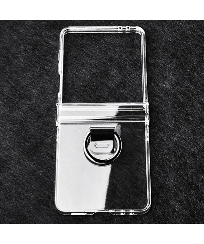 Coque Samsung Galaxy Z Flip 7 Transparente avec Anneau et Protection C