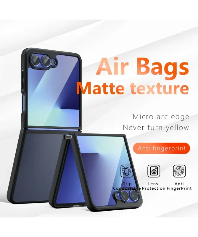 Coque Samsung Galaxy Z Flip 7 Antichoc Transparente Noire