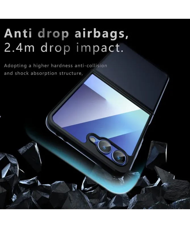 Coque Samsung Galaxy Z Flip 7 Antichoc Transparente Noire