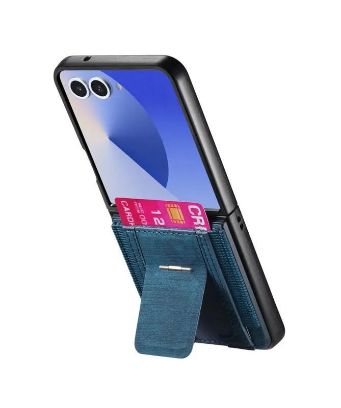 Coque Samsung Galaxy Z Flip 7 avec Support et Porte-Cartes | Effet Cui