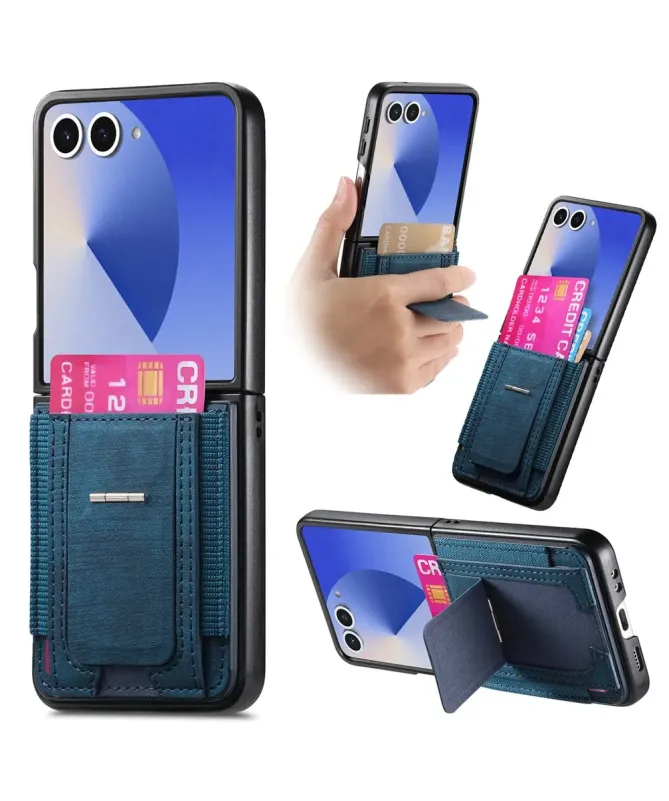 Coque Samsung Galaxy Z Flip 7 avec Support et Porte-Cartes | Effet Cui