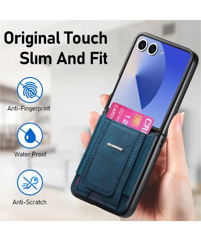 Coque Samsung Galaxy Z Flip 7 avec Support et Porte-Cartes | Effet Cui