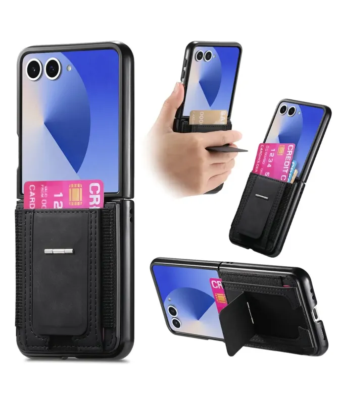 Coque Samsung Galaxy Z Flip 7 avec Support et Porte-Cartes | Effet Cui