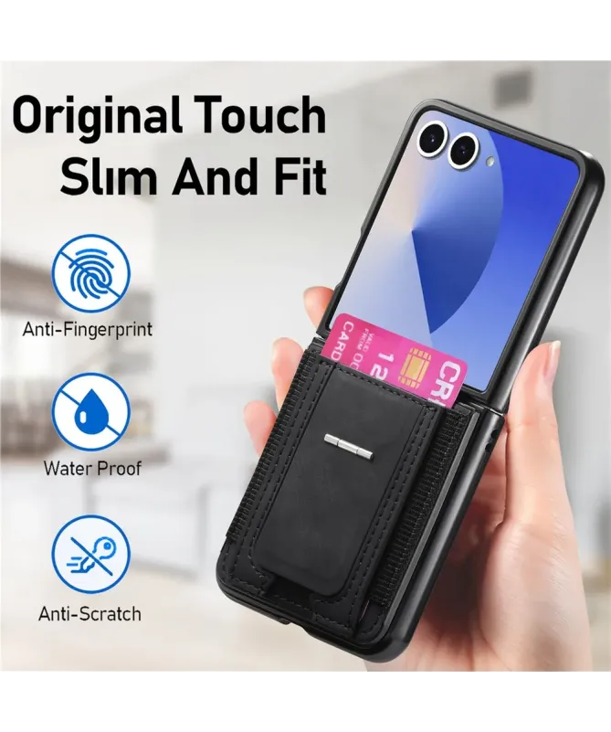 Coque Samsung Galaxy Z Flip 7 avec Support et Porte-Cartes | Effet Cui