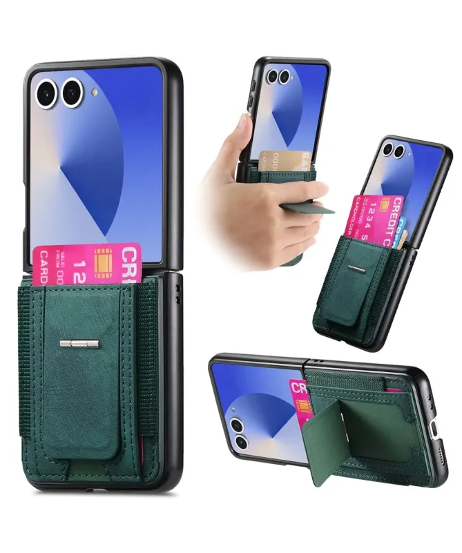 Coque Samsung Galaxy Z Flip 7 avec Support et Porte-Cartes | Effet Cui