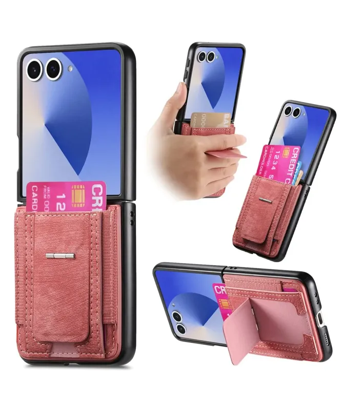 Coque Samsung Galaxy Z Flip 7 avec Support et Porte-Cartes | Effet Cui
