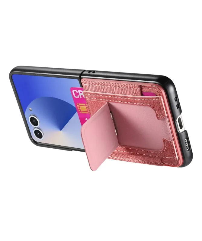 Coque Samsung Galaxy Z Flip 7 avec Support et Porte-Cartes | Effet Cui