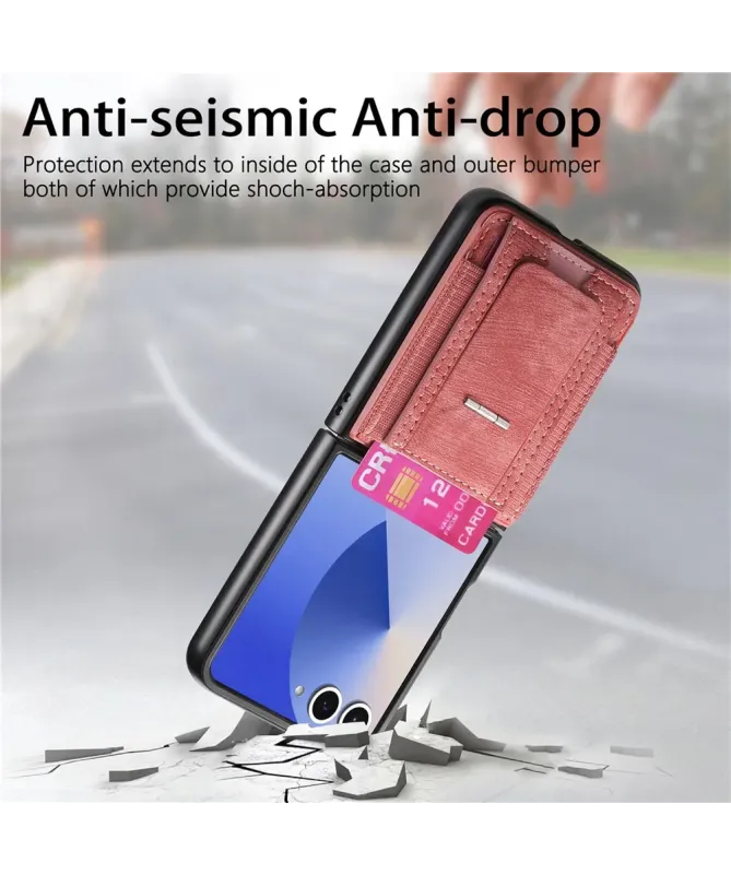 Coque Samsung Galaxy Z Flip 7 avec Support et Porte-Cartes | Effet Cui