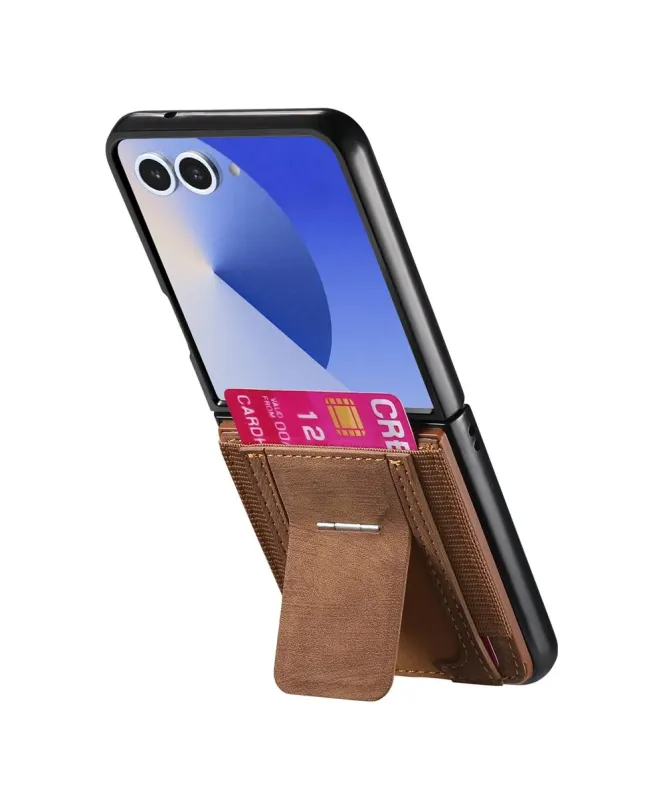 Coque Samsung Galaxy Z Flip 7 avec Support et Porte-Cartes | Effet Cui