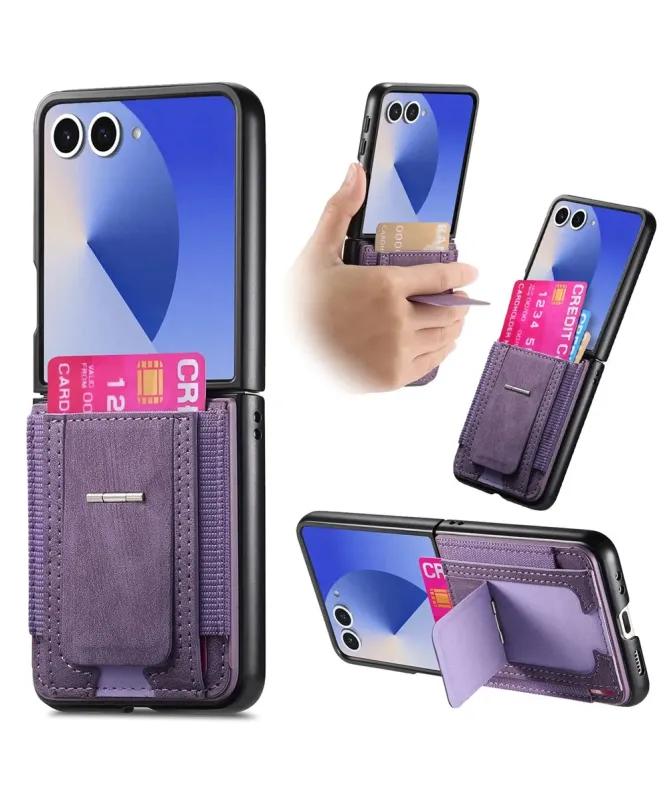 Coque Samsung Galaxy Z Flip 7 avec Support et Porte-Cartes | Effet Cui