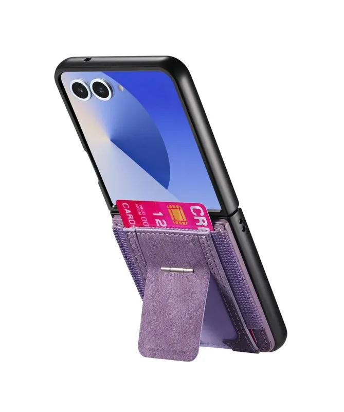 Coque Samsung Galaxy Z Flip 7 avec Support et Porte-Cartes | Effet Cui