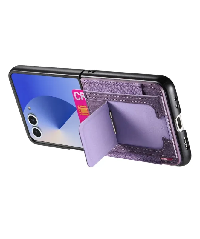 Coque Samsung Galaxy Z Flip 7 avec Support et Porte-Cartes | Effet Cui