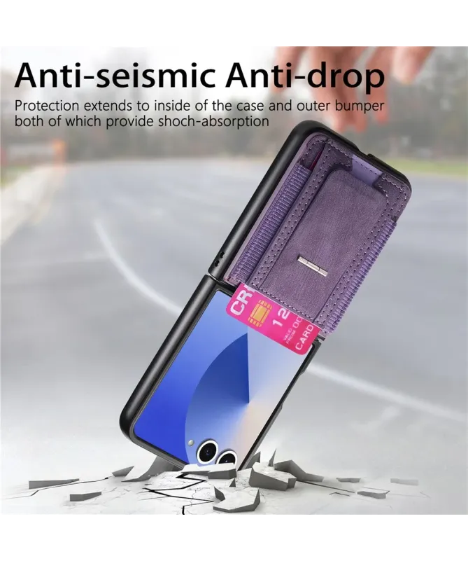Coque Samsung Galaxy Z Flip 7 avec Support et Porte-Cartes | Effet Cui