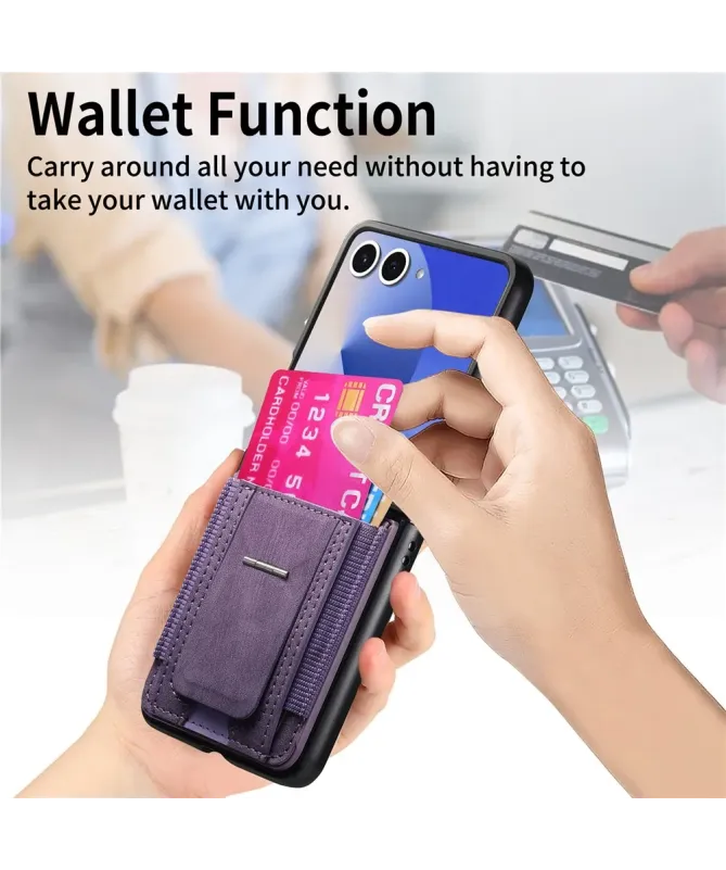 Coque Samsung Galaxy Z Flip 7 avec Support et Porte-Cartes | Effet Cui